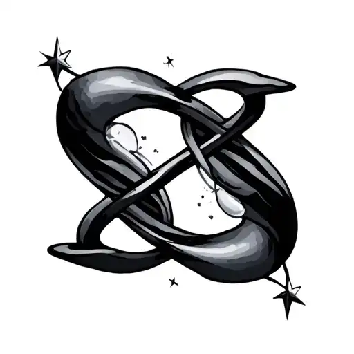 Two Winding Stars That Make An Hourglass