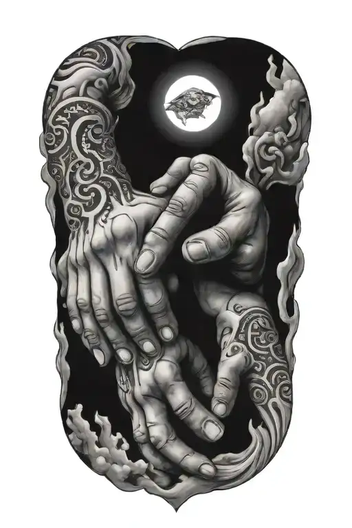 Hands Of God And Adam