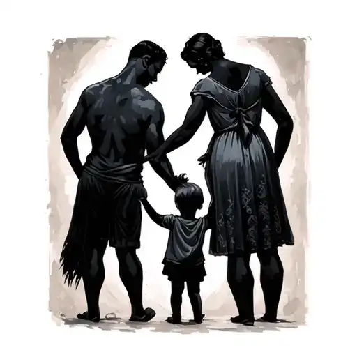 Parents And Their Two Male And Female Children