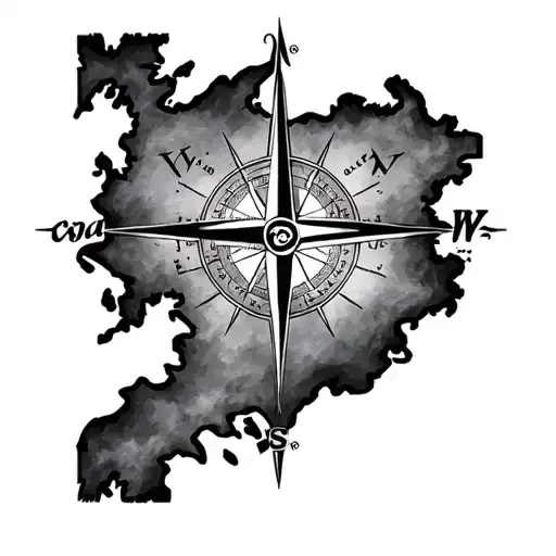 Map Outline Compass