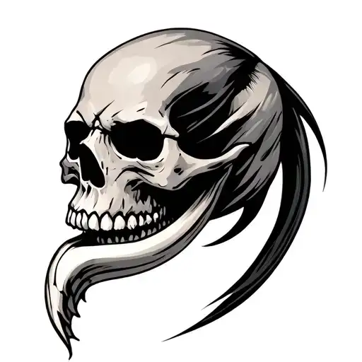 Skull Tusk Front Evil