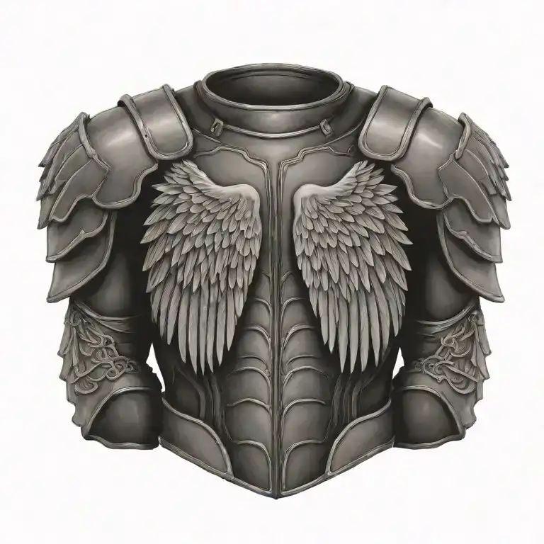 Realistic Body Armor With Angel Wings