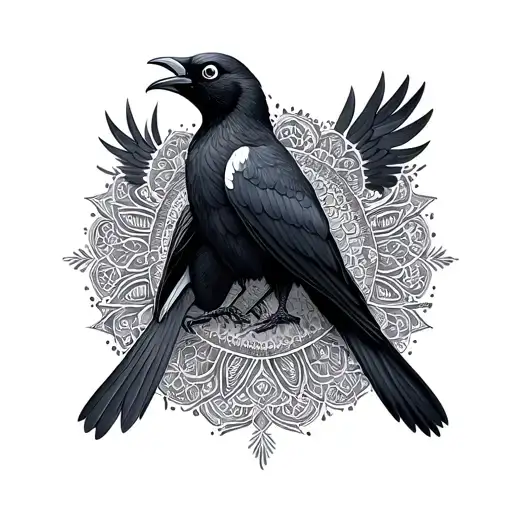 Nordic Mandala With Cuervos