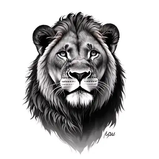 Lioness With A Lion Cub