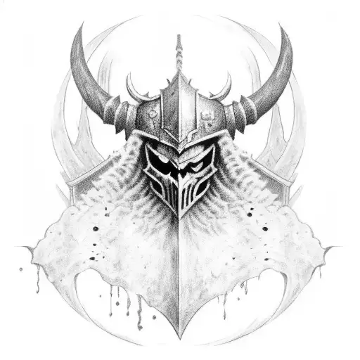 Chaos Knight Warhammer Fantasy Half Sleeve