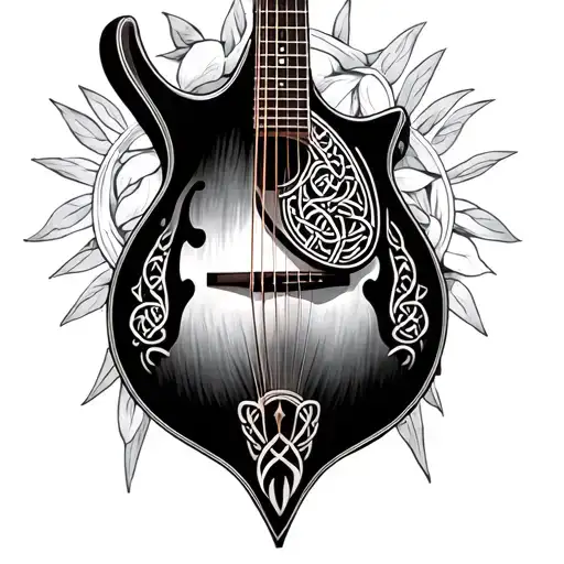 Mandolin With Celtic Triqueta