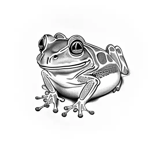 Lily With Frog And Bird