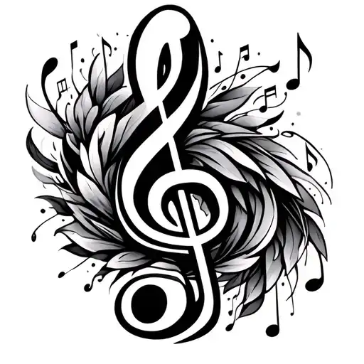 Treble Clef Semi Colon With Music Note Semi Colon