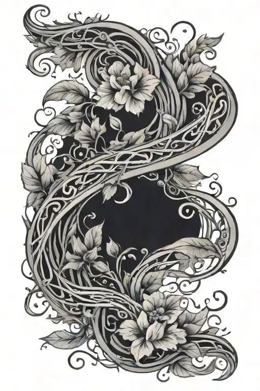 Vine Wrapped Around Forearm Half Sleeve