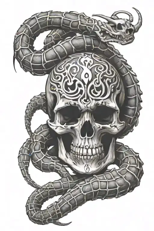 Skull And Scorpion Wrapped