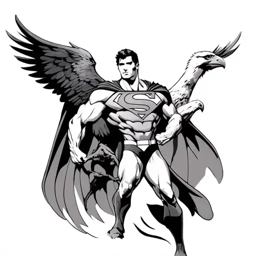 Superman And Eagle