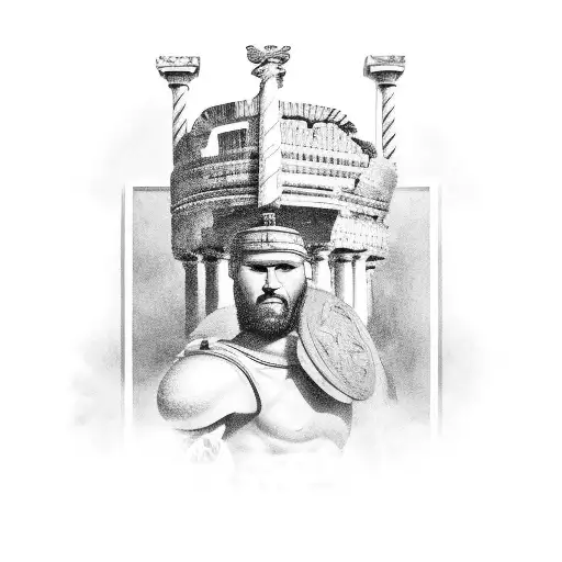 Roman Soliders In Colloseum