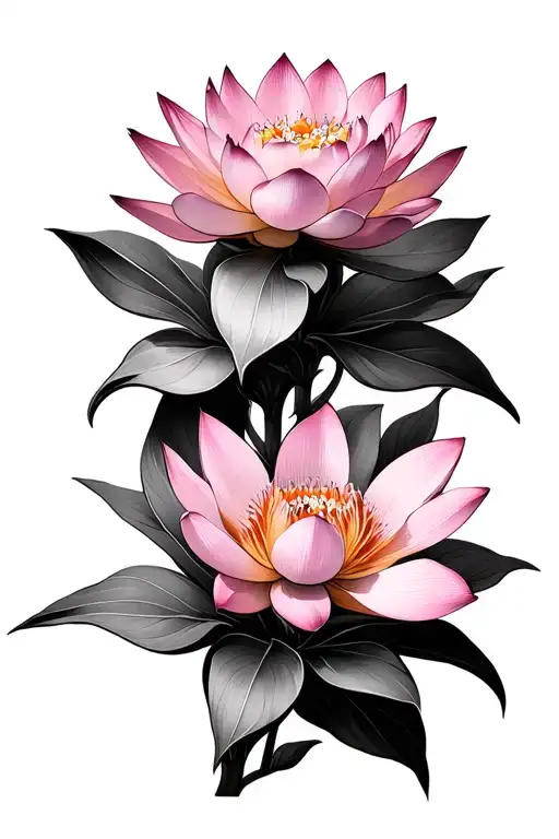 Desert Lotus And Pink Flower
