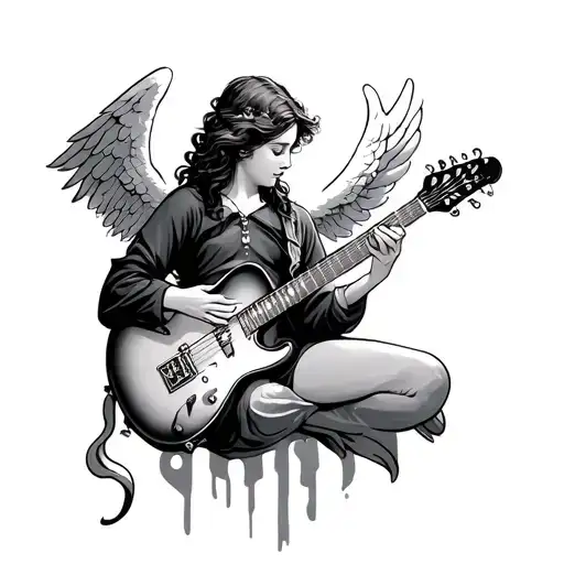 Angel Playing Guitar