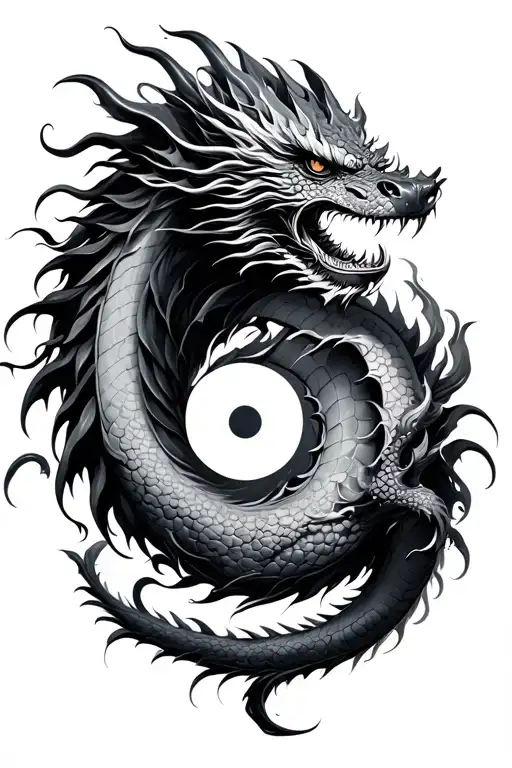 Dragon In Ying Yang