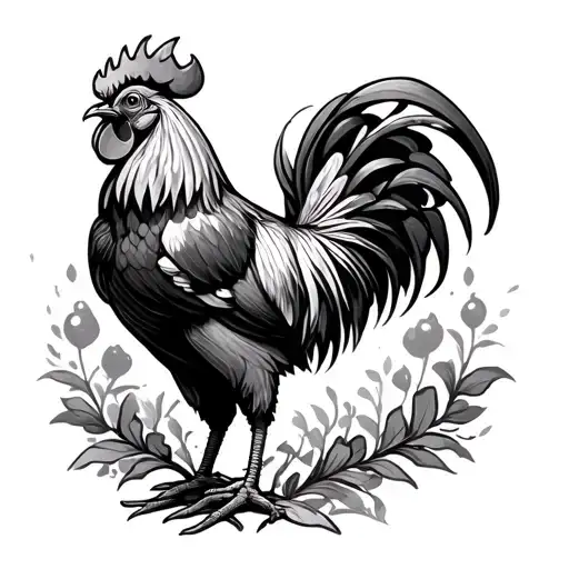 Aquarius Rooster Standing Tall