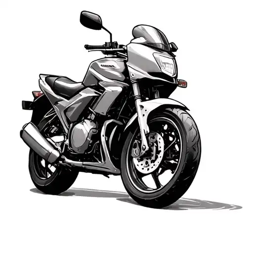 Honda 125 Cg Motorbike Just From One Line As Simple As Possible