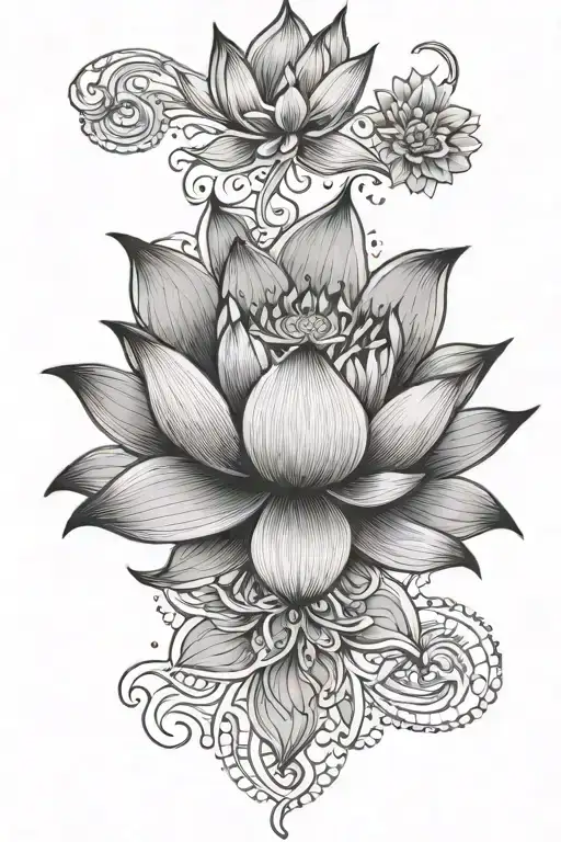 Om And Lotus Flower Blooming