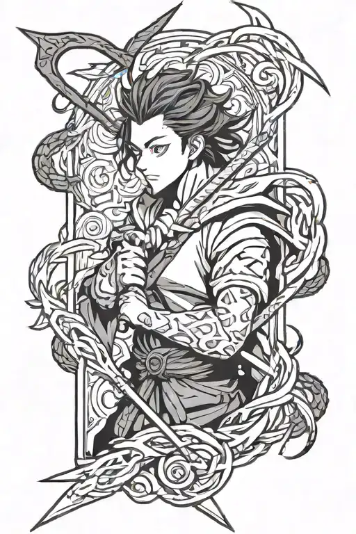 Kokushibo From The Anime Demon Slayer Blade