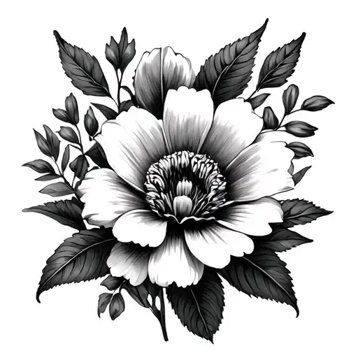 April And July Birth Flower Shoulder