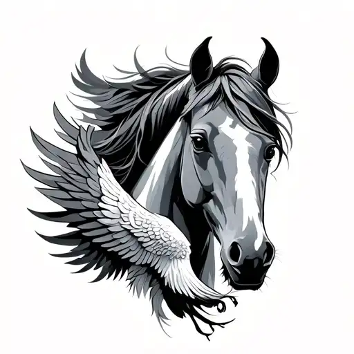 Horse With An Auila And A Fenix