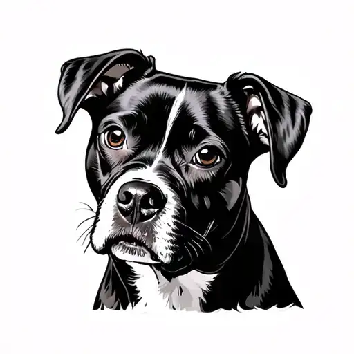 Minimalist Doverman Dog