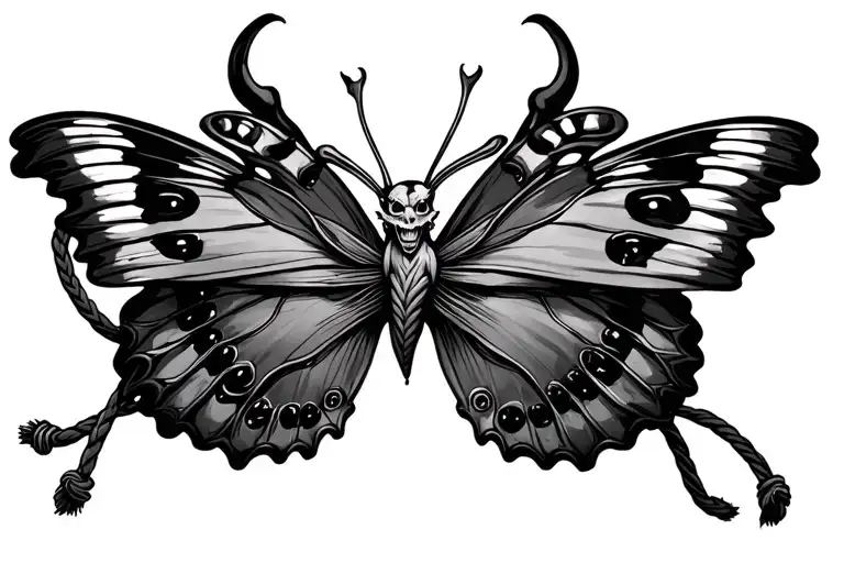 Butterfly And Ropes With Demon Pirate