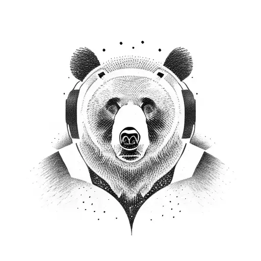 Bear Silhouette Surrounded By Rock Music Lyrics
