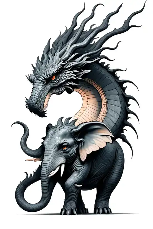 Half Dragon Half Elephant