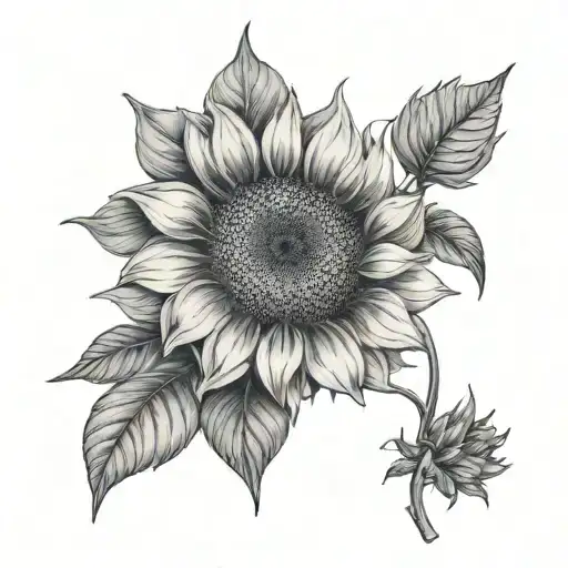 Tysvfm With A Sunflower Blooming