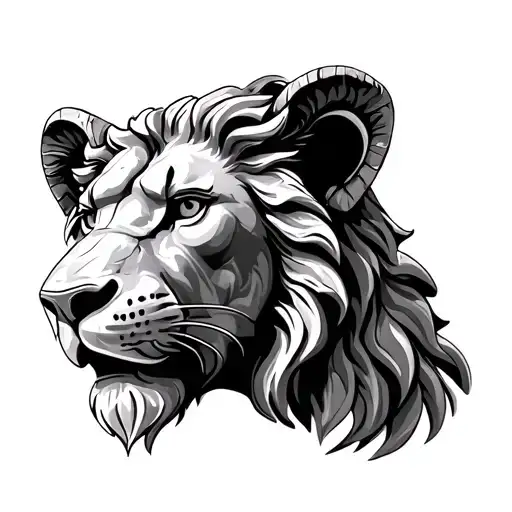 Lion Face In Stone Carving