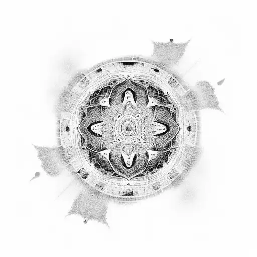 A Mesmerizing Black And Grey Mandala Made Of Video Editing Tools