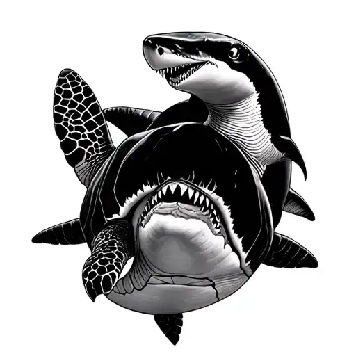 Shark And A Turtle