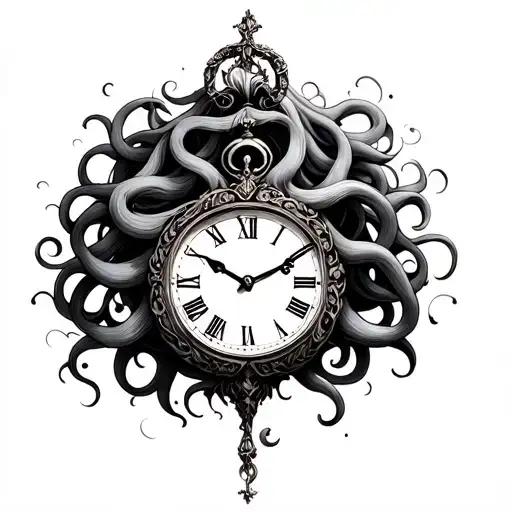 Medusa With Clock Face