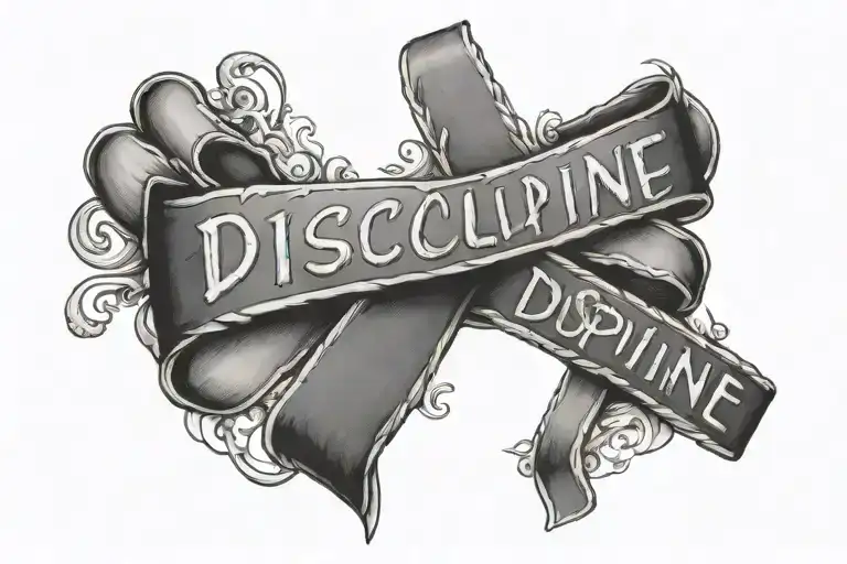 Black Belt Tied With The Word Discipline Above It