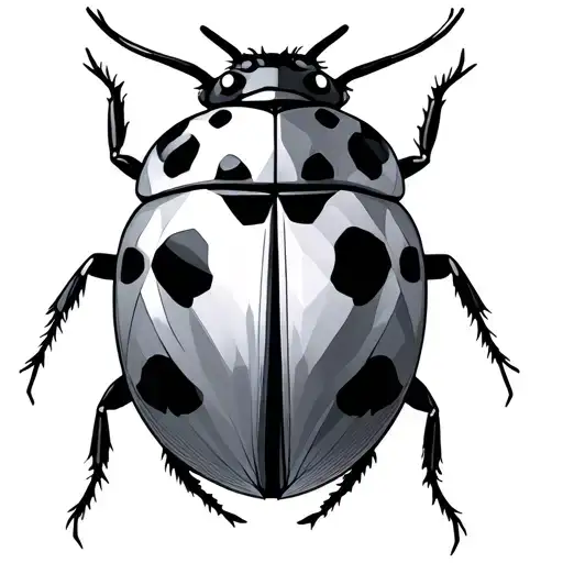 Geometric Fine Line Ladybug