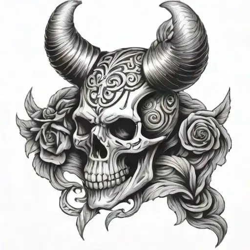 Skull With Horns