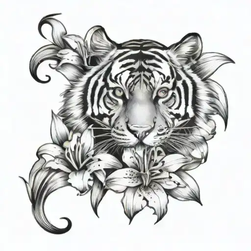 Tiger And Lily Flower