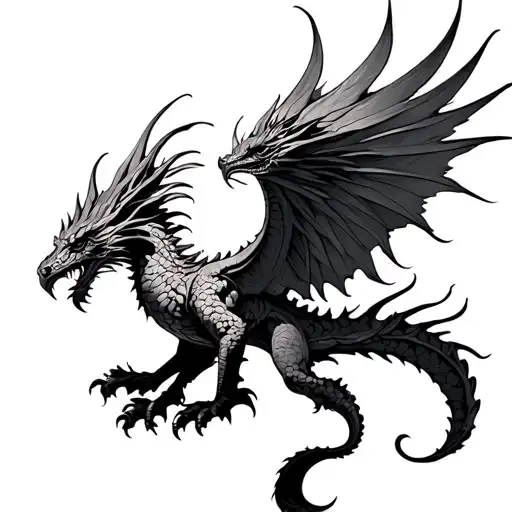 Dragon Fenix Bird Flying Towards The Sun