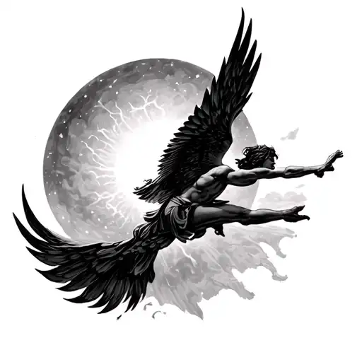 Fall Of Icarus Flying Towards Sun