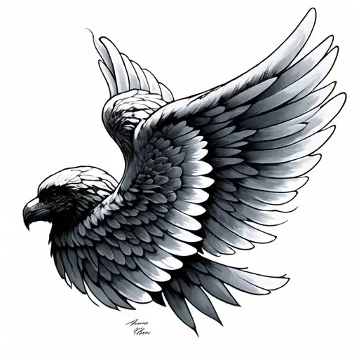 Wing Pair On The Neck