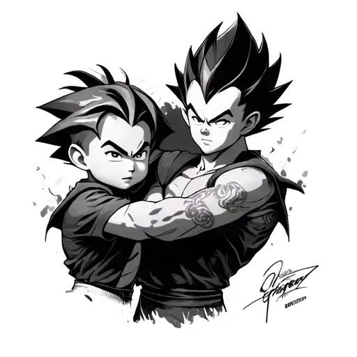 Vegeta And Her Son