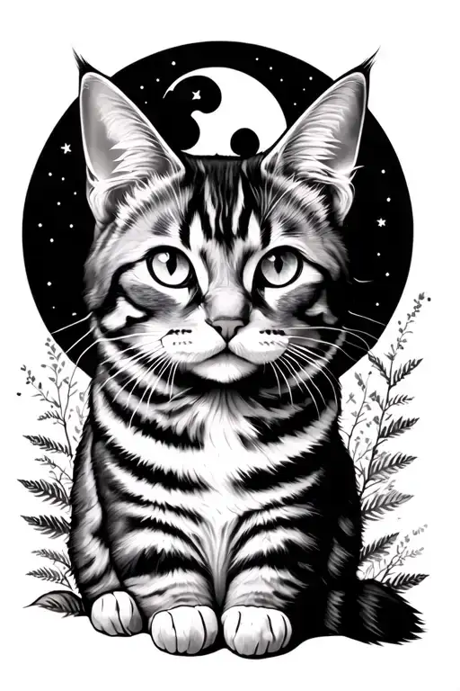 Bmw Forest Cat Moon In The Background