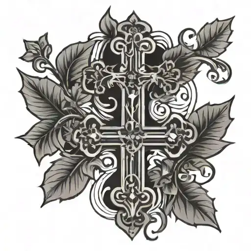 Cross With Vine Wrapping