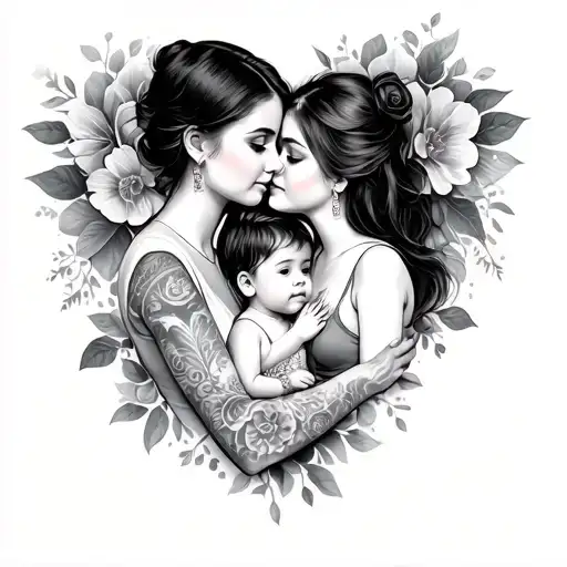 Tatoo Woman Representing Love For Her 2 Children