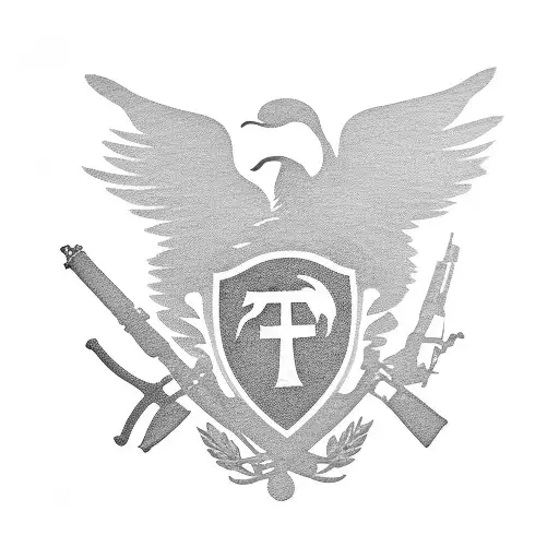 A Silhouette Of A Soldier Saluting With A Pow Mia Kia Flag In The Background