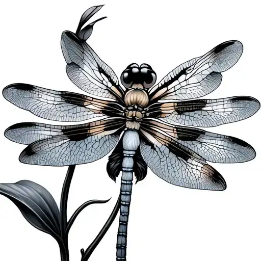 Orchid Dragonfly Perched In Memory Mother