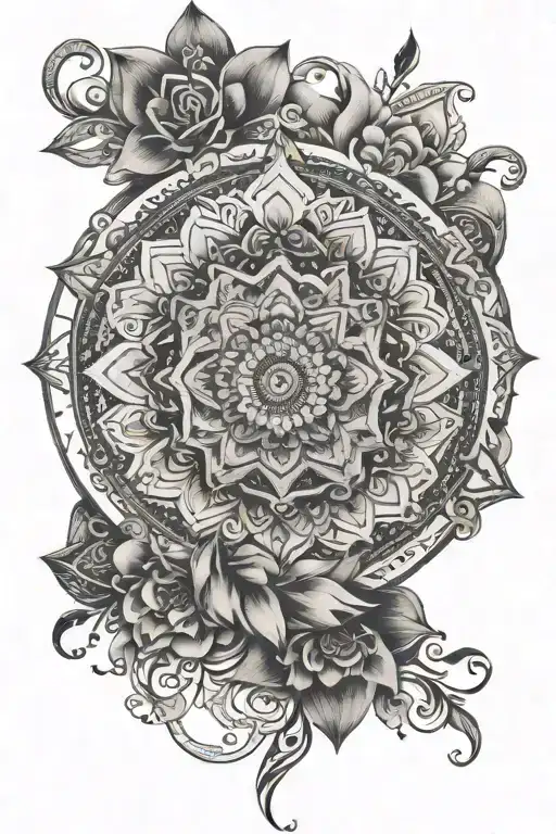 Pretty Mandala Design Incorporating Bible Quotes