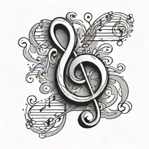 Money Music Note Intertwined