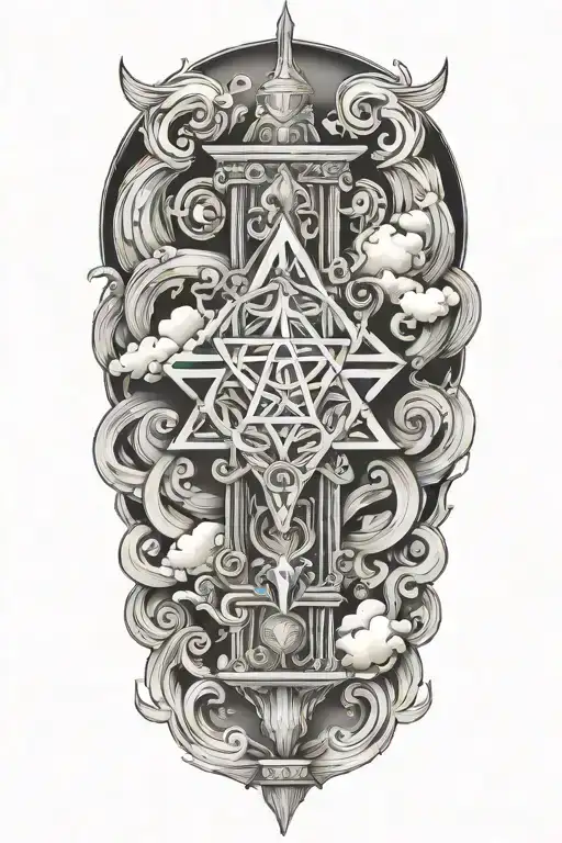 Jewish And Hebrew Pillar Of Fire And Pillar Of Cloud Background